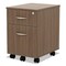 Alera Valencia Series 15.88 in. x 19.13 in. x 22.88 in. Mobile Box Mobile Pedestal Box File Cabinet - Walnut